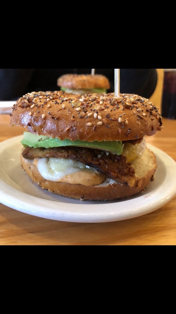 photo of Dulce Vegan Bakery & Cafe Breakfast Bagel Sandwich shared by @squirrelsnacks on  23 Mar 2020 - review