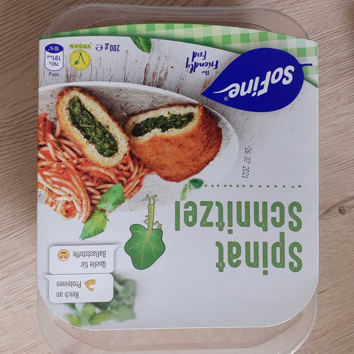 photo of SoFine Spinat Schnitzel shared by @beatedeutschendorff on  24 Jul 2021 - review