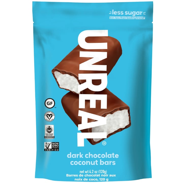 photo of UNREAL Dark Chocolate Coconut Bars shared by @lordvader on  31 May 2022 - review