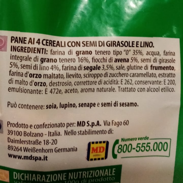 photo of Vivo Meglio Pagnotta rustica a fette con cereali e semi shared by @valeveg75 on  13 Jan 2022 - review