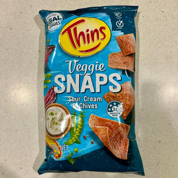 photo of Thins Veggie Snaps sour cream & chives shared by @vegan-friendly on  17 Aug 2022 - review