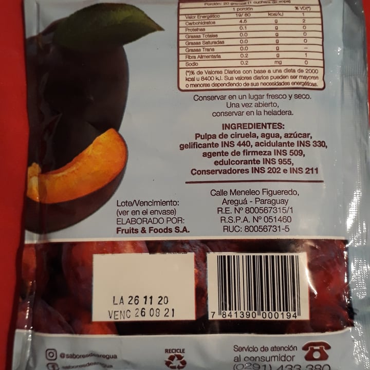 photo of Sabores de Areguá Mermelada De Ciruela shared by @maynoexiste on  25 Jan 2021 - review