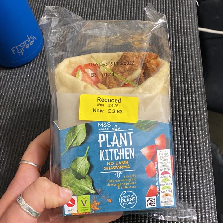 photo of Plant Kitchen (M&S) No Lamb Shawarma shared by @anaitasharifi on  01 Jun 2022 - review