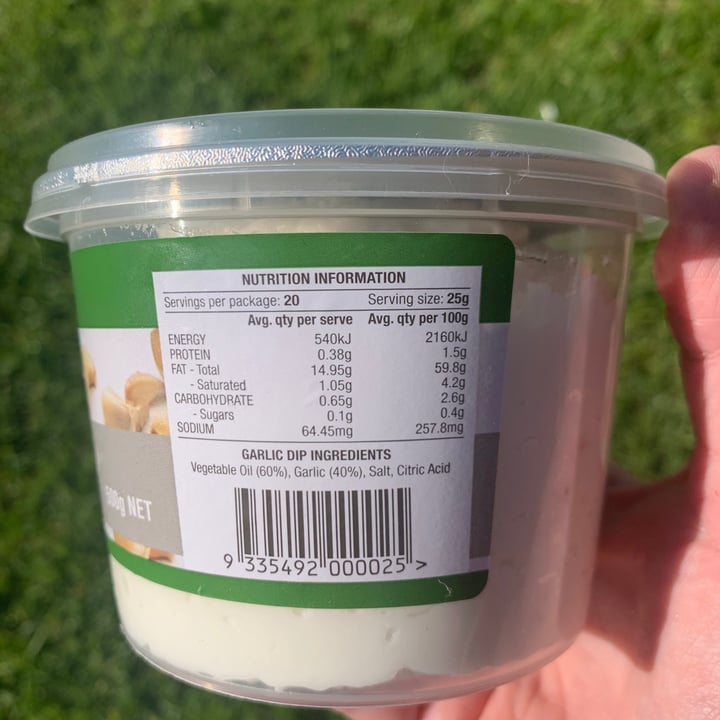 review photo of Monjay Mezza Garlic Dip shared by @mistybirdbush on 02 Nov 2020 - review