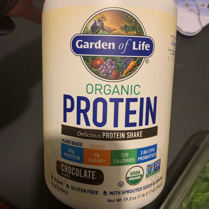 photo of Garden of Life Chocolate Protein Powder shared by @veganbat on  09 Mar 2022 - review