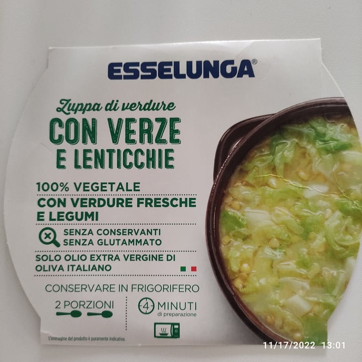 review photo of Esselunga Zuppa di verdure con verze e lenticchie shared by @marumomo on 17 Nov 2022 - review