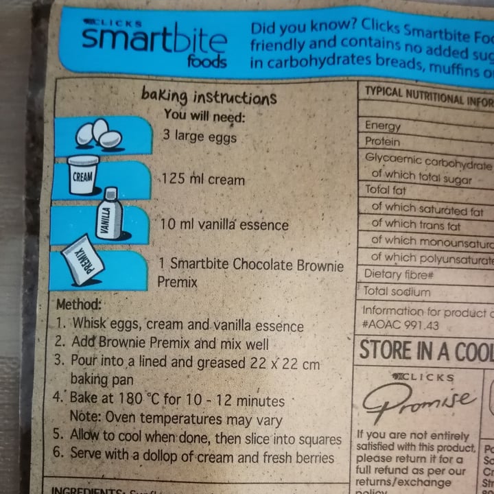 photo of Smartbite Foods CHOCOLATE Brownie Premix shared by @sunshinejo on  04 Nov 2020 - review