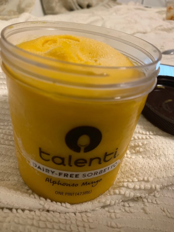 photo of Talenti Gelato Dairy Free Sorbetto Alphanso Mango shared by @jessicapalomino on  03 Jan 2020 - review