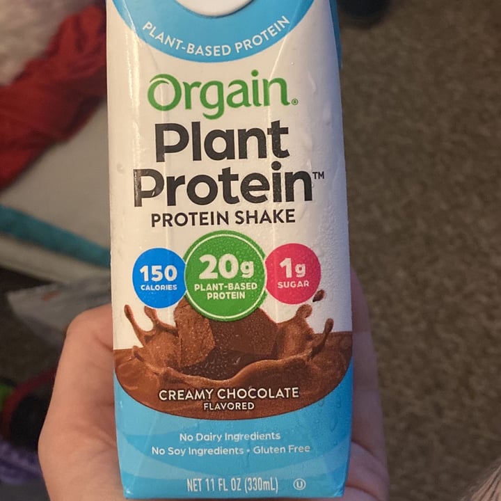 review photo of Orgain Plant protein shake creamy chocolate shared by @veggielover33 on 30 Jun 2022 - review