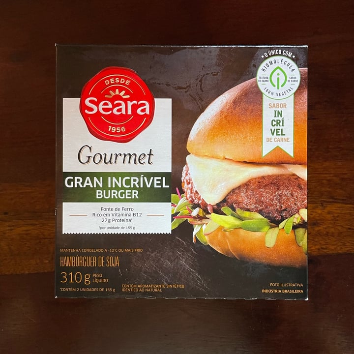 photo of Seara Gourmet Incrivel Burger shared by @cinevine on  20 Apr 2022 - review
