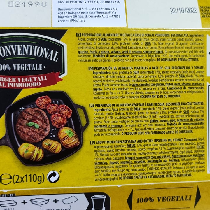 review photo of Unconventional Burger Vegetale Classico - Classic Burger shared by @mariaelena0 on 19 Oct 2022 - review