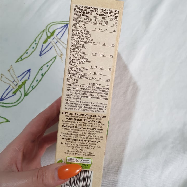 review photo of Barilla Barilla chickpea pasta shared by @disperancione on 04 Nov 2021 - review
