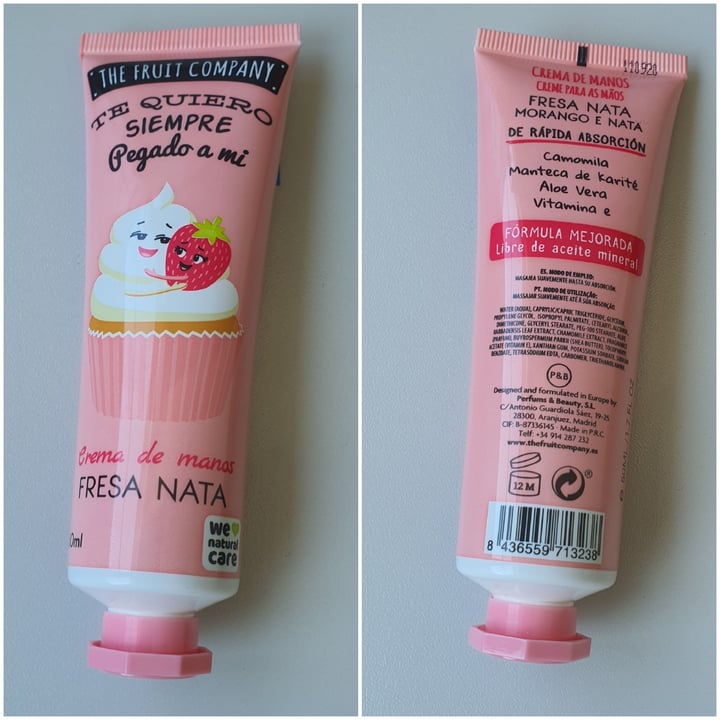 photo of The fruit company Crema De Manos Fresa shared by @evahernandezmartinez on  18 Aug 2021 - review