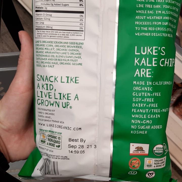 photo of Luke’s Organic Kale MultiGrain & Seed Chips shared by @zaskia on  16 Feb 2021 - review