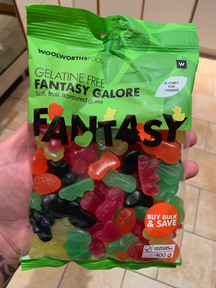 photo of Woolworths Food Gelatine Free Fantasy Galore Soft Fruit Flavoured Gums shared by @upmyeco on  17 Jul 2019 - review
