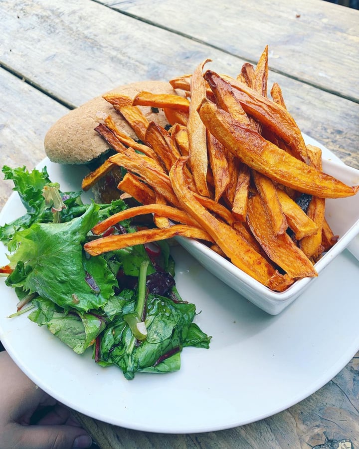photo of Eat of Eden Wheat Meat burger with sweet potato fries shared by @ashmolko on  20 Aug 2019 - review