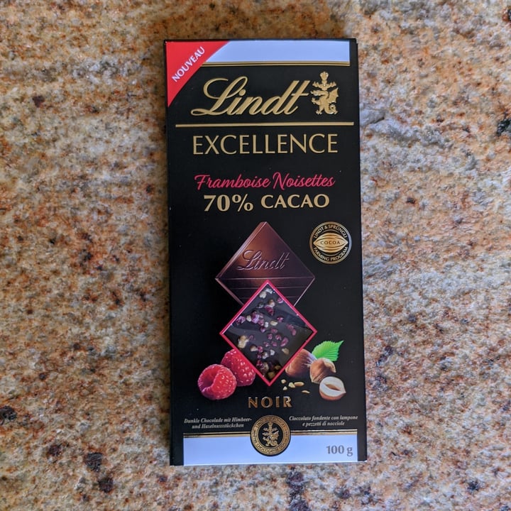 photo of Lindt Excellence 70% Framboise Noisettes shared by @override on  23 May 2021 - review