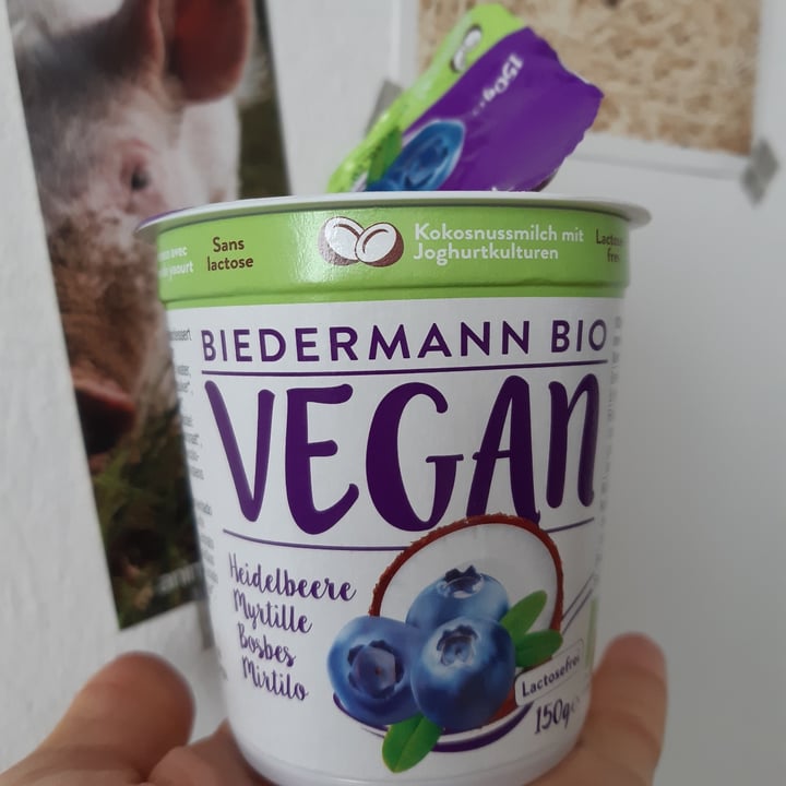 photo of Biedermann Bio Kokosdessert mit Heidelbeere (Coconut Dessert with Blueberry) shared by @cori8 on  02 Oct 2020 - review