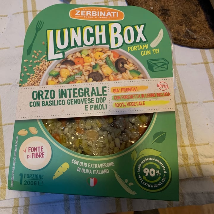review photo of Zerbinati Lunch Box Orzo Integrale con Basilico Genovese Dop e Pinoli shared by @maura75 on 30 Apr 2022 - review