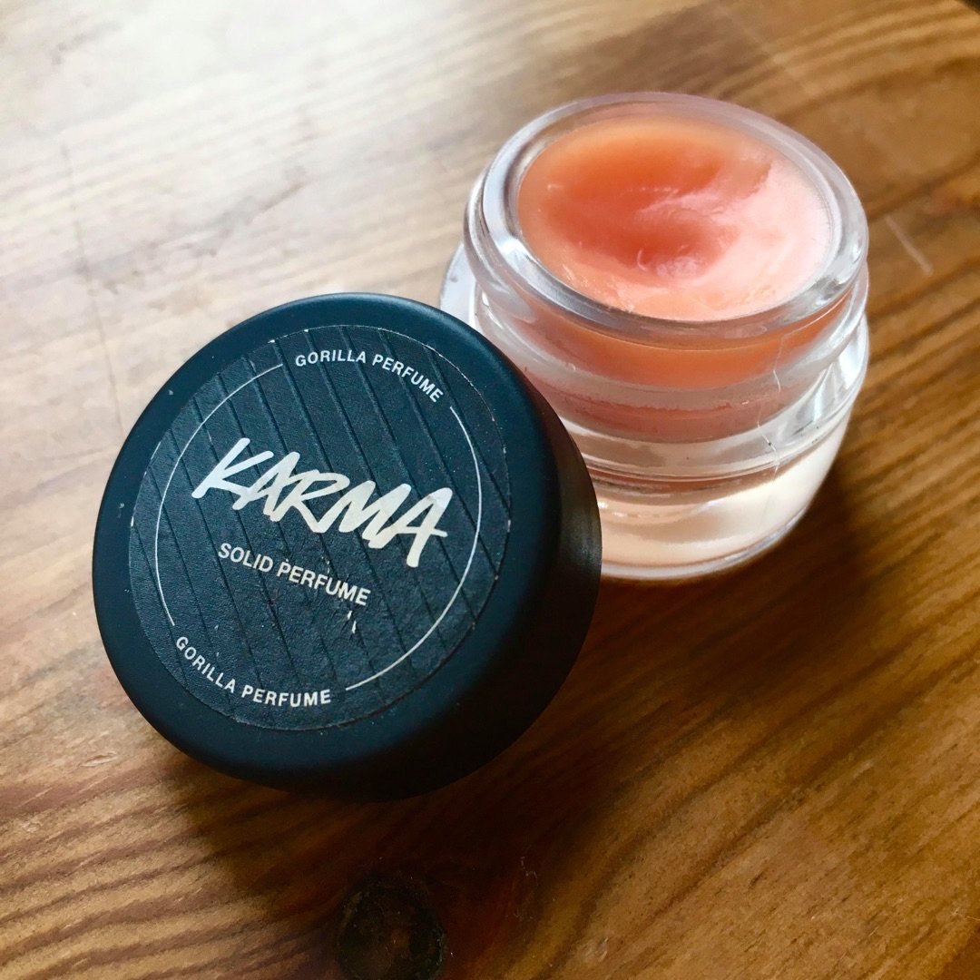 LUSH Fresh Handmade Cosmetics Karma Solid Perfume Reviews