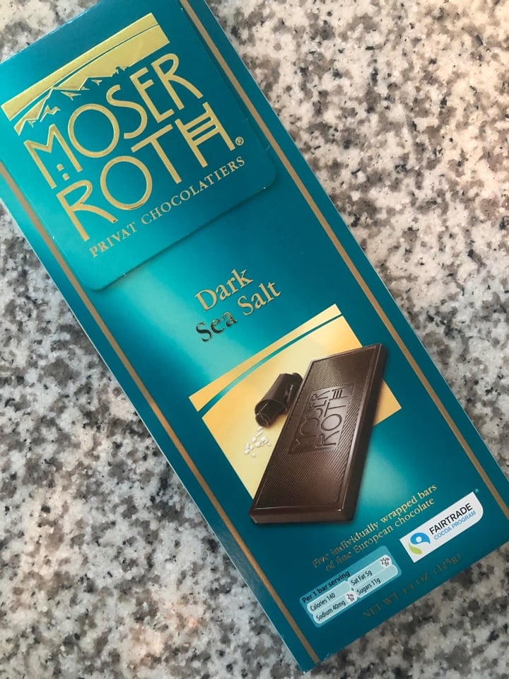 photo of Moser Roth Finest Dark Chocolate sea salt shared by @tiedyesky1 on  05 Dec 2019 - review