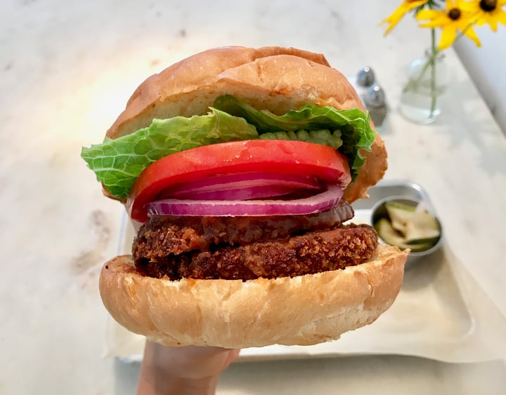 photo of Gnome Café Fried Seitan Sandwich shared by @xtineexplores on  28 Nov 2019 - review