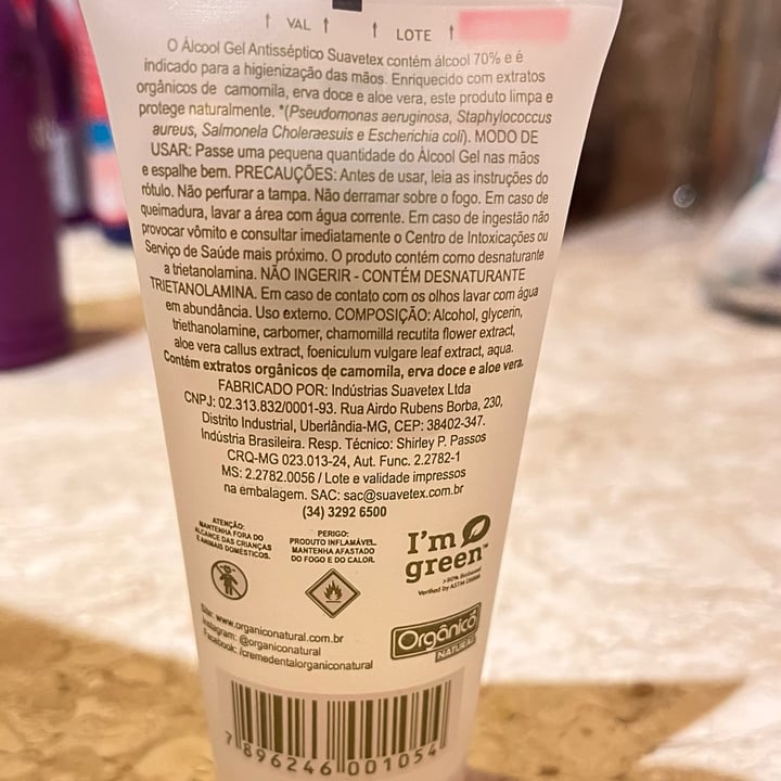 photo of Orgânico Natural Álcool Gel shared by @biacmuller on  06 May 2022 - review