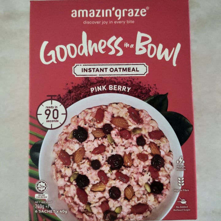 review photo of Amazin' graze Pink Berry Goodness In A Bowl shared by @austenleow on 17 May 2022 - review