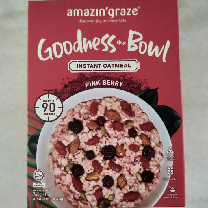 photo of Amazin' graze Pink Berry Goodness In A Bowl shared by @austenleow on  17 May 2022 - review