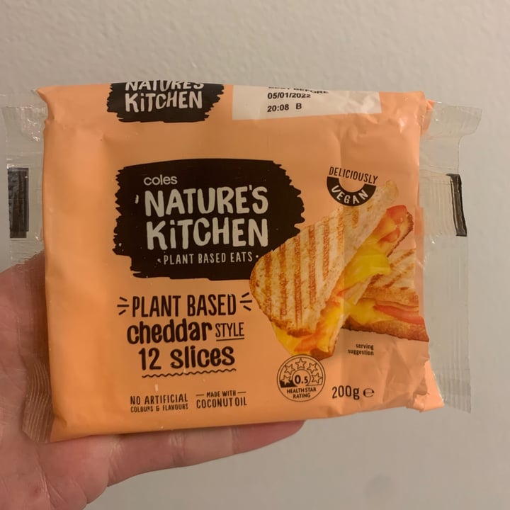 photo of Coles Nature's Kitchen Cheddar style 12 slices shared by @naomimk on  10 Jul 2021 - review