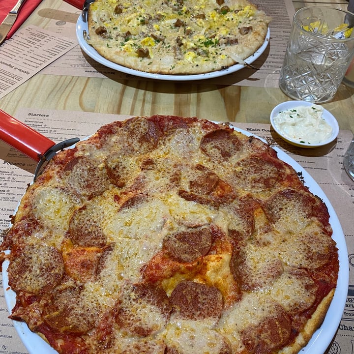 photo of Sora Lella Vegan Roman Restaurant Pepperoni Pizza shared by @kathbenson on  27 May 2021 - review