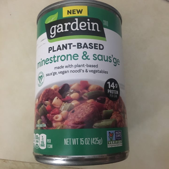 photo of Gardein Minestrone & Saus’ge Soup shared by @starla on  30 Jun 2021 - review