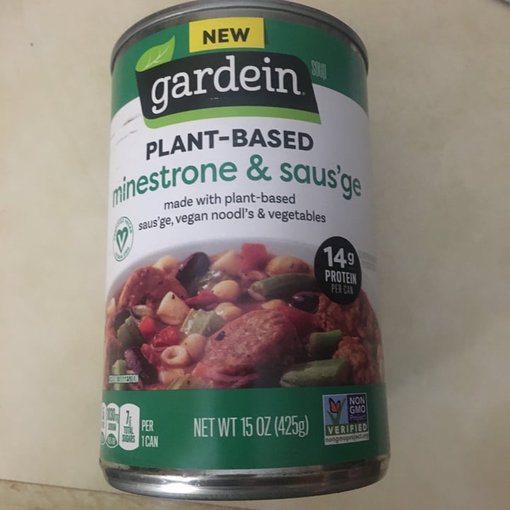 review photo of Gardein Minestrone & Saus’ge Soup shared by @starla on 30 Jun 2021 - review