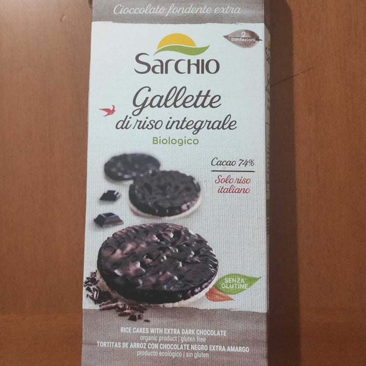 photo of Sarchio Gallette di Riso Integrale con Biologico Cacao 74% shared by @cinziuly on  26 Apr 2022 - review