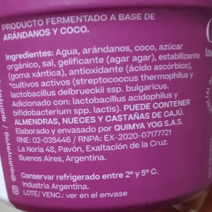 review photo of Quimya Yogurt sabor Arándanos shared by @sashii on 13 Mar 2021 - review