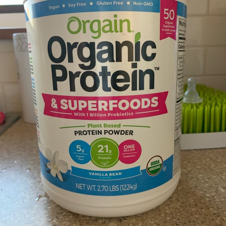 photo of Orgain Orgain Plant Based Protein Powder Vanilla Bean shared by @pbric1 on  30 Oct 2020 - review