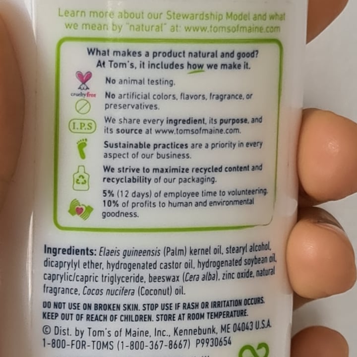 photo of Tom's of Maine Long Lasting Deodorant Beautiful Earth shared by @ivysantos on  20 Jun 2022 - review