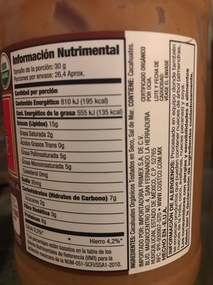 review photo of Kirkland Signature Organic Creamy Peanut Butter shared by @marionmedina on 23 Jan 2020 - review