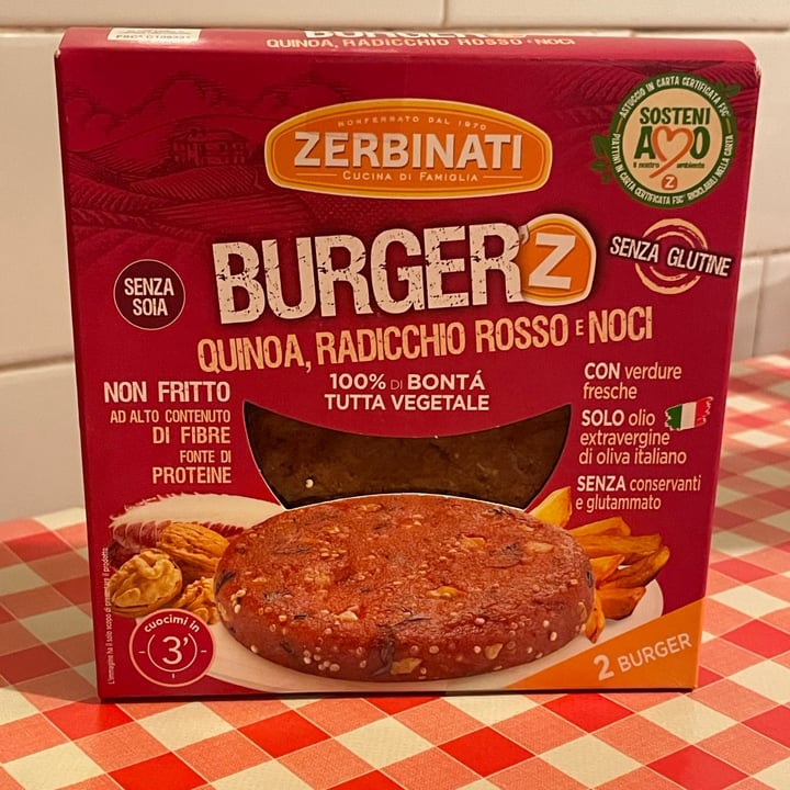 photo of Zerbinati Burger Quinoa, Radicchio Rosso E Noci shared by @alephonico on  30 Mar 2022 - review