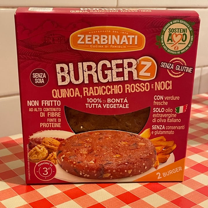 review photo of Zerbinati Burger Quinoa, Radicchio Rosso E Noci shared by @alephonico on 30 Mar 2022 - review