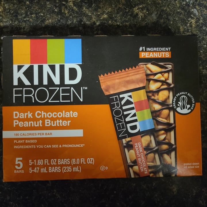 photo of KIND Dark Chocolate Peanut Butter Frozen Dessert shared by @norcalvegan on  12 Feb 2022 - review