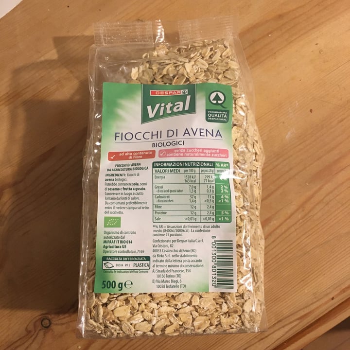 photo of Despar vital Fiocchi di avena shared by @annaraf93 on  10 Dec 2021 - review