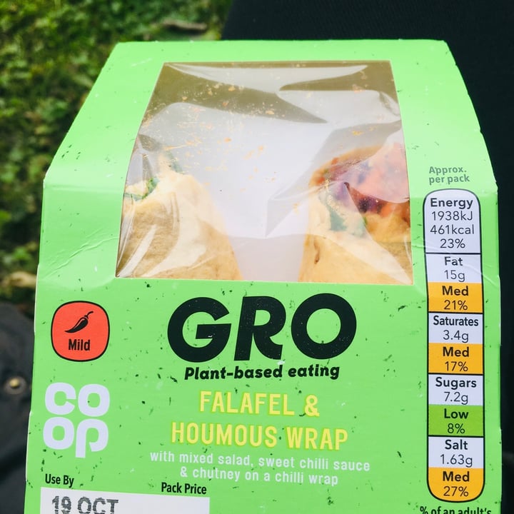 review photo of Coop Gro Falafel & Houmous Wrap shared by @monica8 on 26 Nov 2021 - review