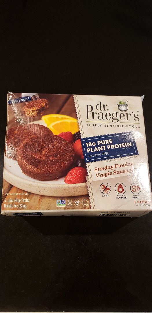 photo of Dr. Praeger's Sunday Funday Veggie Sausages shared by @ambularfortheanimals on  26 Aug 2019 - review