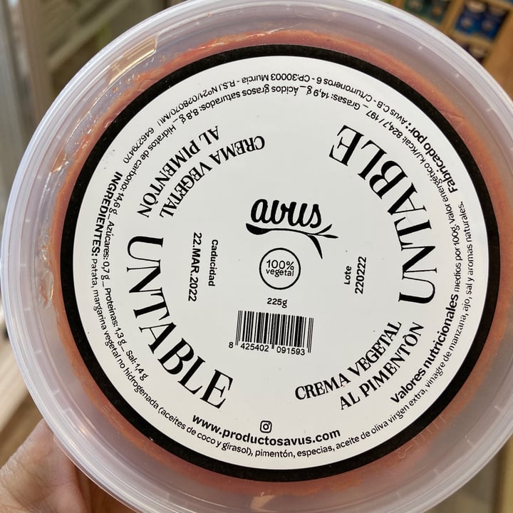 review photo of Avus Sobrasada Vegetal shared by @gusysusana on 01 Mar 2022 - review