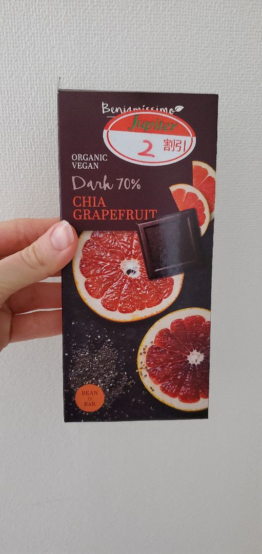 photo of Benjamissimo Chia Grapefruit 70% Dark Chocolate shared by @pwhippery on  25 Jan 2020 - review