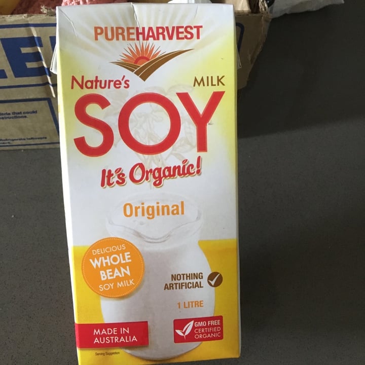 photo of Pureharvest Soy Milk Original shared by @vegandancingqueen on  29 Jan 2020 - review