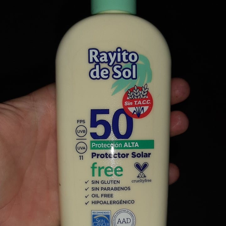 photo of Rayito de Sol Protector Solar Factor 50 UVA 11 shared by @valensi on  24 Oct 2020 - review