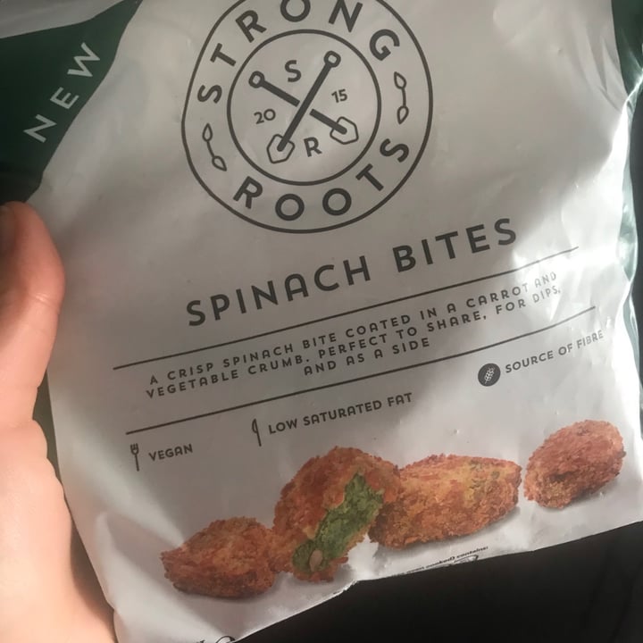 photo of Strong Roots Spinach Bites shared by @earthwithjbro on  12 May 2020 - review