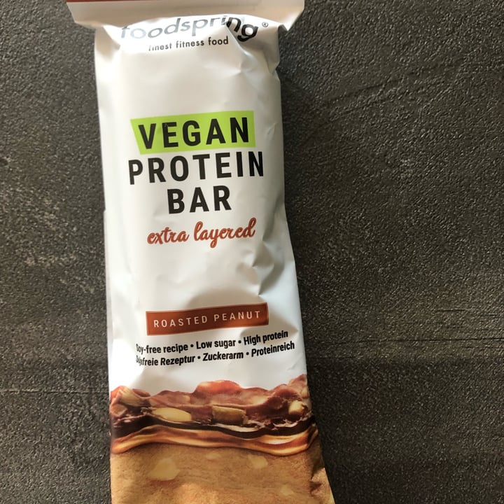 photo of Foodspring Vegan protein bar roasted peanut shared by @blmkarl on  21 Mar 2022 - review
